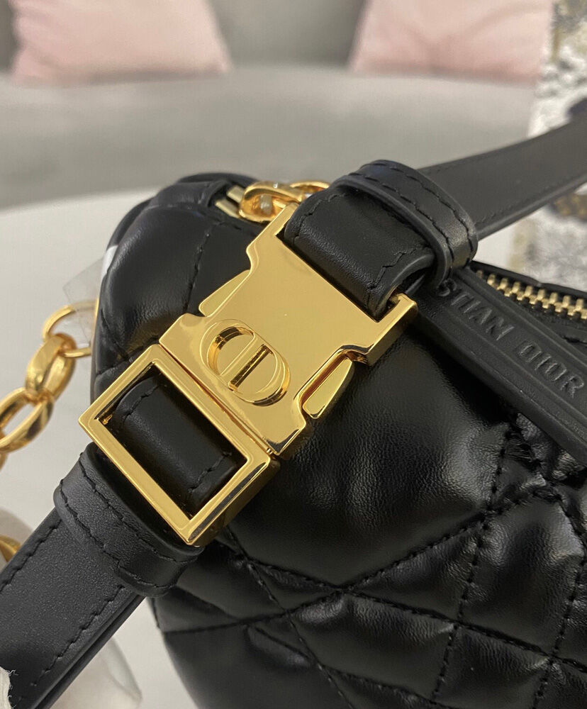 Christian Dior Vibe HOBO Leather Bag Black